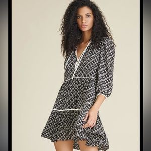 Veronica Beard Hawken Floral Tiered Dress